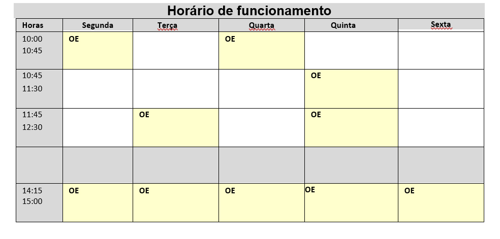 horario